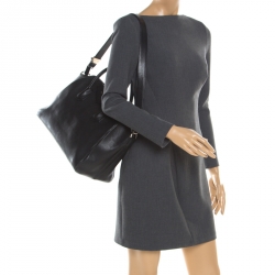 Pre Owned Givenchy Black Leather Antigona Top Handle Bag