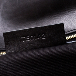 Pre Owned Givenchy Black Leather Shark Tooth Long Wristlet Clutch