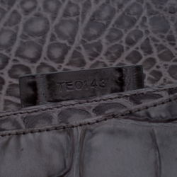 Givenchy Grey Croc Embossed Leather Antigona Envelope Clutch