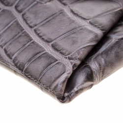 Givenchy Grey Croc Embossed Leather Antigona Envelope Clutch