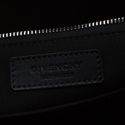 Pre Owned حقيبة كتف جيفنشي سن قرش جلد حمراء/ سوداء