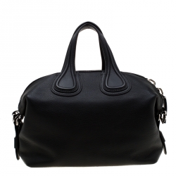 Pre Owned Givenchy Black Leather Small Nightingale Satchel
