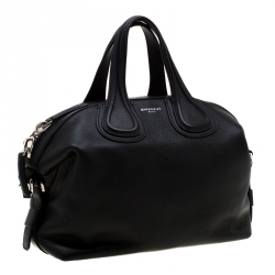 Pre Owned Givenchy Black Leather Small Nightingale Satchel