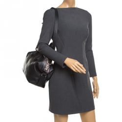 Pre Owned Givenchy Black Leather Small Nightingale Satchel