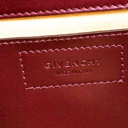 Pre Owned حقيبة كتف جيفنشي انفينيتي صغيرة جلد عنابية