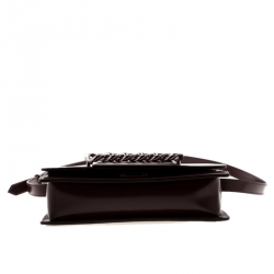 Pre Owned حقيبة كتف جيفنشي انفينيتي صغيرة جلد عنابية