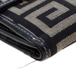 مملوكة مسبقًا Givenchy Beige/Black Canvas Compact Wallet