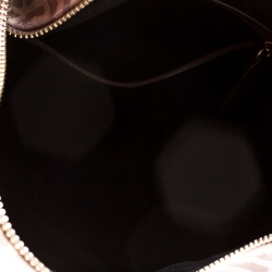 Pre Owned Givenchy Brown/Off-White Monogram Canvas and Leather Hobo