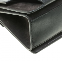 مملوكة مسبقًا Givenchy Black Leather and Suede GV3 Crossbody Bag