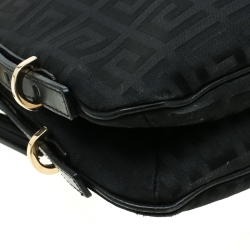 Pre Owned Givenchy Black Signature Canvas Shoulder Bag