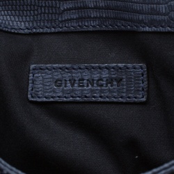 Pre Owned حقيبة كلاتش جيفنشي مظروف أنتيغونا نقش سحلية سوداء