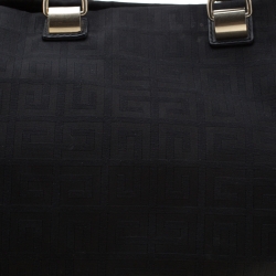 مملوكة مسبقًا حقيبة جيفنشي جلد وكانفاس مونوغرامية سوداء