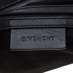 Pre Owned Givenchy Black Monogram Canvas and Leather Large Hobo