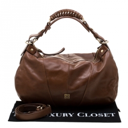 Pre Owned Givenchy Brown Leather Hobo