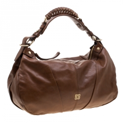 Pre Owned Givenchy Brown Leather Hobo