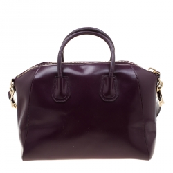 Pre Owned حقيبة جيفنشي يد علوية انتيغونا جلد بنفسجية