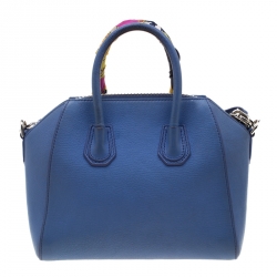 Pre Owned حقيبة جيفنشي يد علوية انتيغونا ميني جلد زرقاء