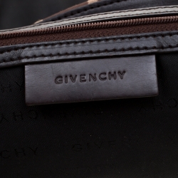 Givenchy Brown Canvas and Leather Top Handle Bag
