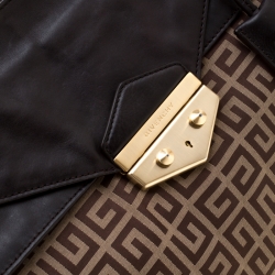 Givenchy Brown Canvas and Leather Top Handle Bag