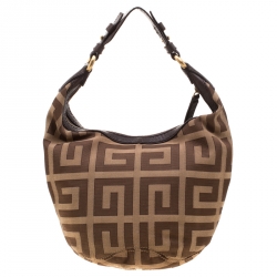 Pre Owned حقيبة جيفنشي جلد وكانفاس مونوغرامية