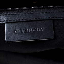 Pre Owned Givenchy Black Monogram Canvas and Leather Hobo