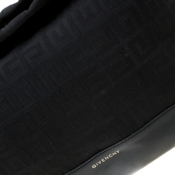 Pre Owned Givenchy Black Monogram Canvas and Leather Hobo