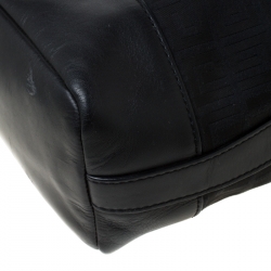 Pre Owned Givenchy Black Monogram Canvas and Leather Hobo