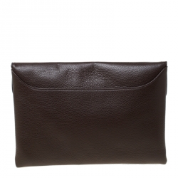 Pre Owned حقيبة كلتش جيفنشي أنتيغونا أنفيلوب جلد بنية متوسطة