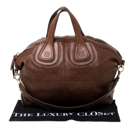 Pre Owned حقيبة جيفنشي نايت أنجل جلد بني