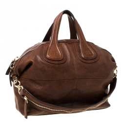 Pre Owned حقيبة جيفنشي نايت أنجل جلد بني