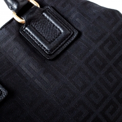 Pre Owned Givenchy Black Monogram Canvas and Leather Tote