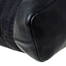 Pre Owned Givenchy Black Monogram Canvas and Leather Tote