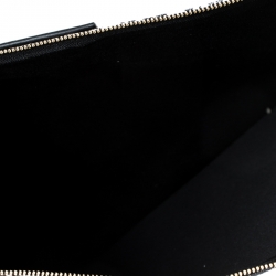 Pre Owned Givenchy Balck/White Leopard Print Canvas Clutch