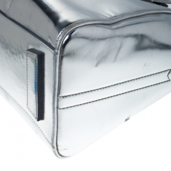 Pre Owned Givenchy Silver Leather Small Antigona Satchel