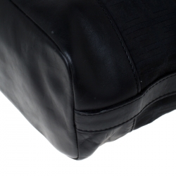 Pre Owned Givenchy Black Monogram Canvas and Leather Hobo