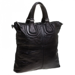 Pre Owned حقيبة كتف جيفنشي نايتنغال جلد سوداء