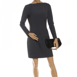 Pre Owned حقيبة كلتش جيفنشي بقلاب وسلسلة جلد سوداء