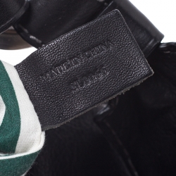 Pre Owned Givenchy Black Leather Logo Flap Shoulder Bag