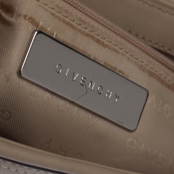 Pre Owned حقيبة كتف جيفنشي قلاب شعار جلد بيج