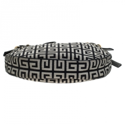 Pre Owned Givenchy Grey Monogram Canvas Tassel Hobo 