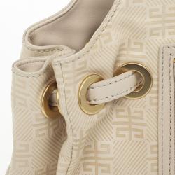 Pre Owned Givenchy Beige Monogram Canvas Hobo