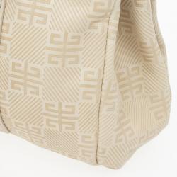 Pre Owned Givenchy Beige Monogram Canvas Hobo