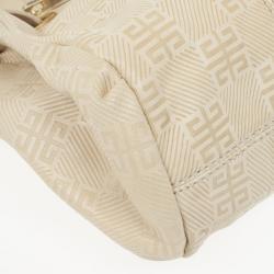 Pre Owned Givenchy Beige Monogram Canvas Hobo