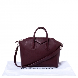 Givenchy Burgundy Leather Medium Antigona Satchel