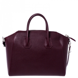 Givenchy Burgundy Leather Medium Antigona Satchel