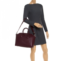 Givenchy Burgundy Leather Medium Antigona Satchel