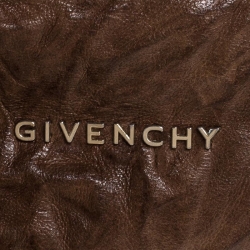 Pre Owned Givenchy Brown Leather Mini Pandora Sugar Crossbody Bag