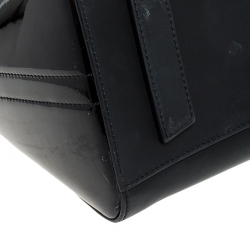 Pre Owned Givenchy Black Matte/Patent Leather Small Antigona Satchel