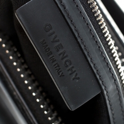 Pre Owned Givenchy Black Matte/Patent Leather Small Antigona Satchel