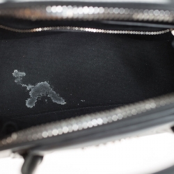 Pre Owned Givenchy Black Matte/Patent Leather Small Antigona Satchel